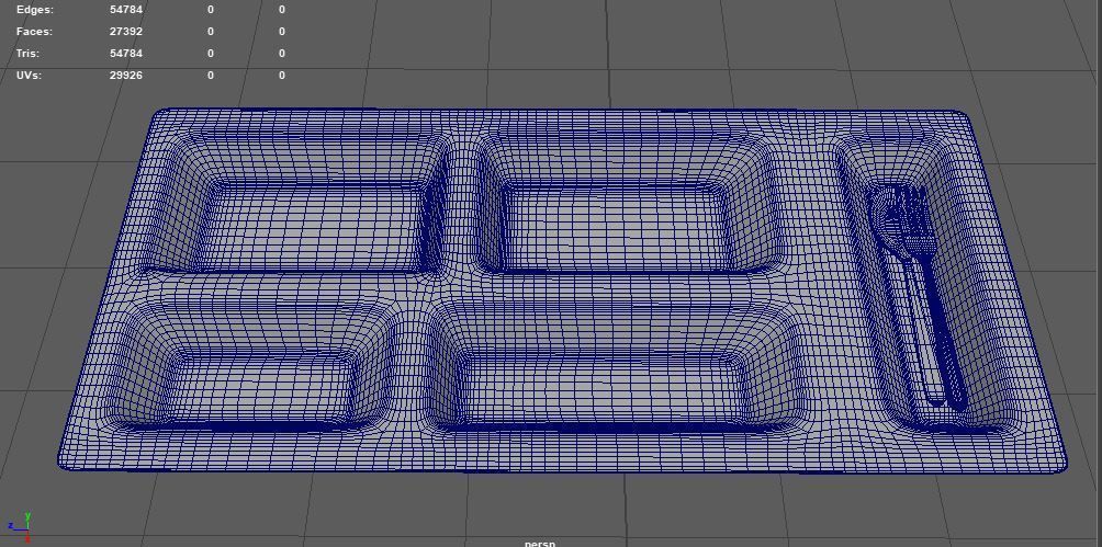 food tray 3D model_9