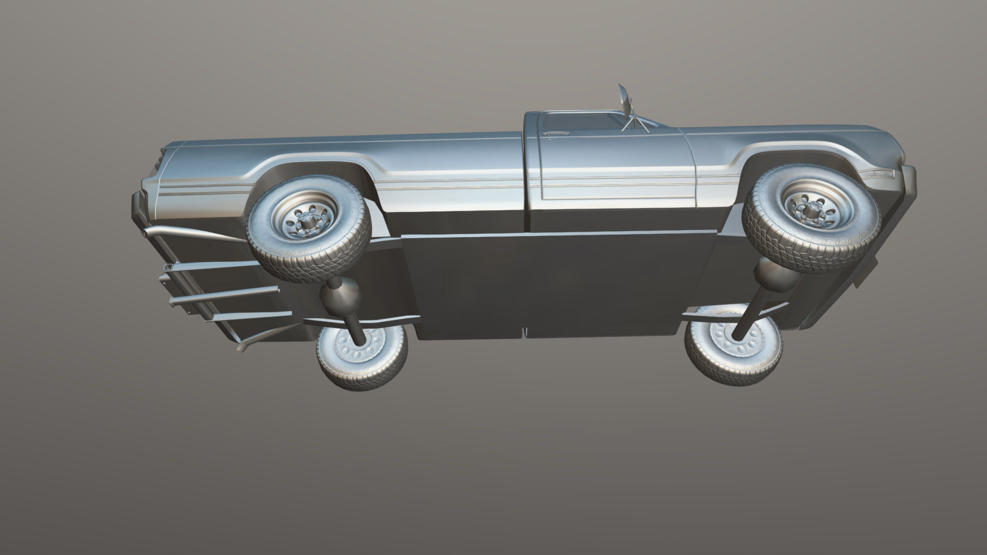 79 Dodge pickup truck Low-poly 3D model_33