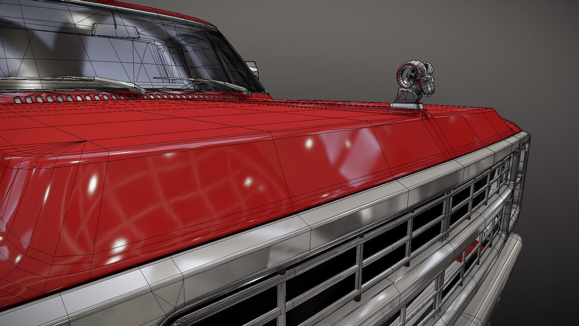 79 Dodge pickup truck Low-poly 3D model_29