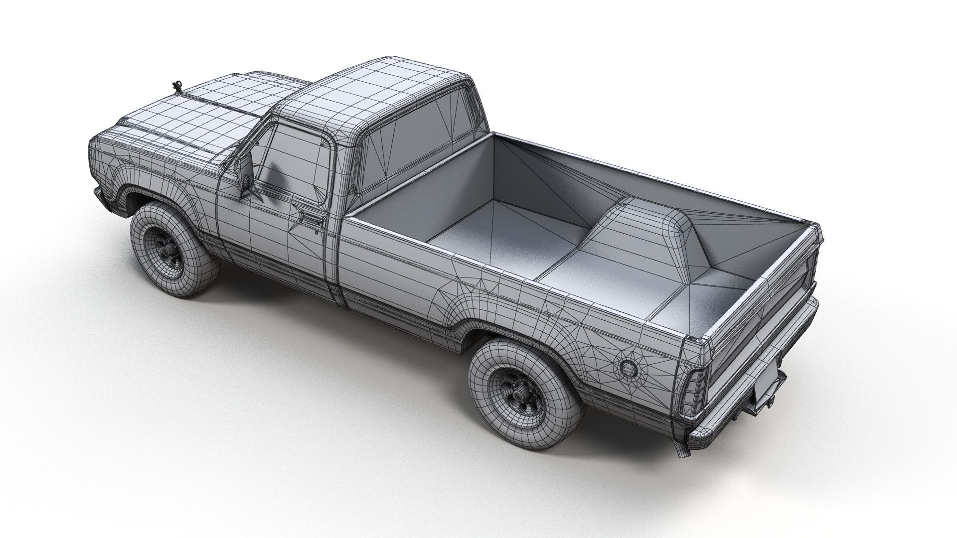 79 Dodge pickup truck Low-poly 3D model_13