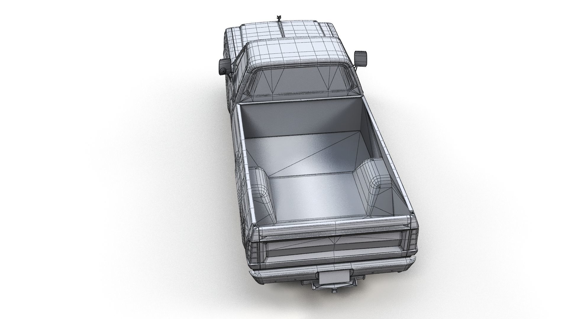 79 Dodge pickup truck Low-poly 3D model_15