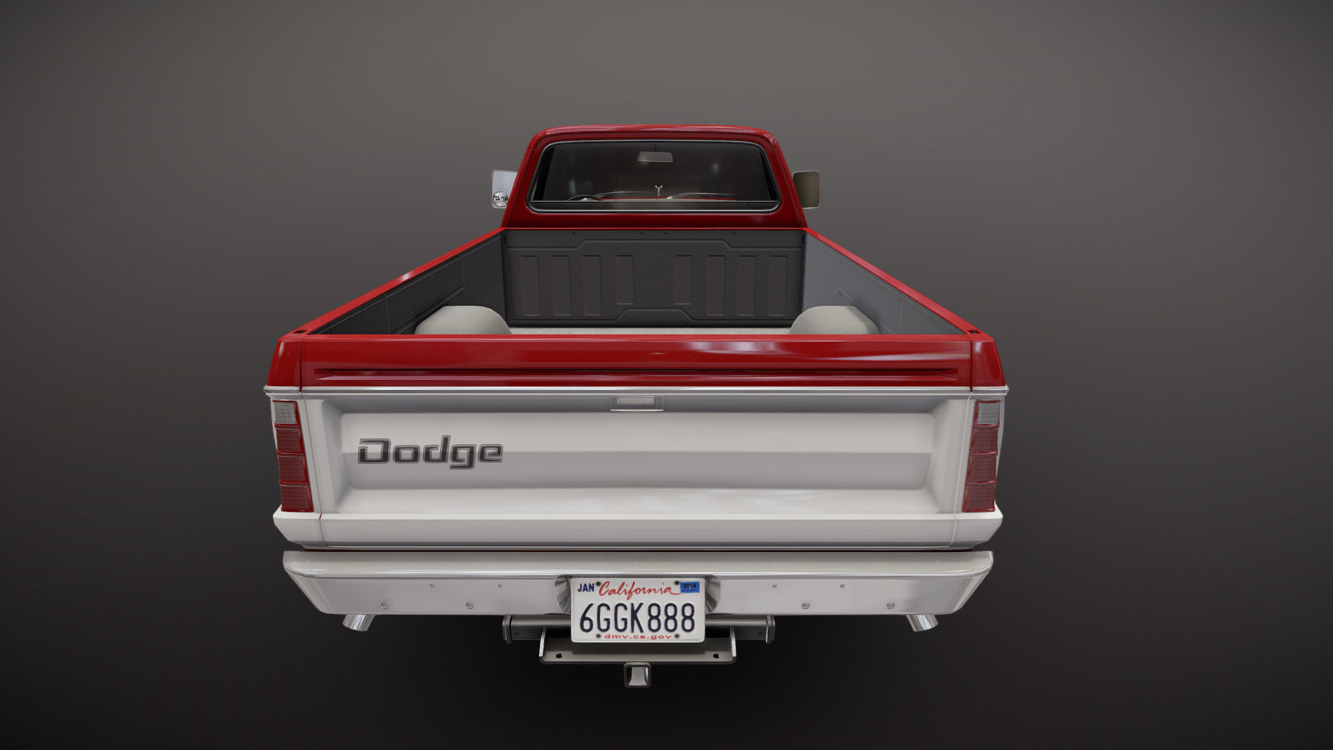 79 Dodge pickup truck Low-poly 3D model_24