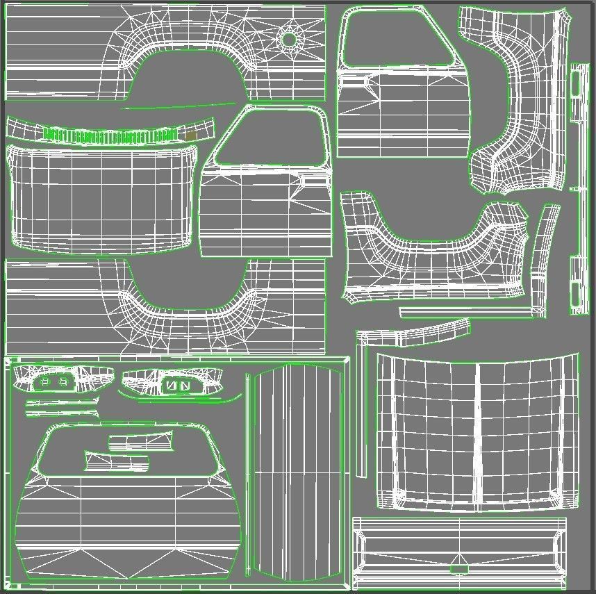 79 Dodge pickup truck Low-poly 3D model_43