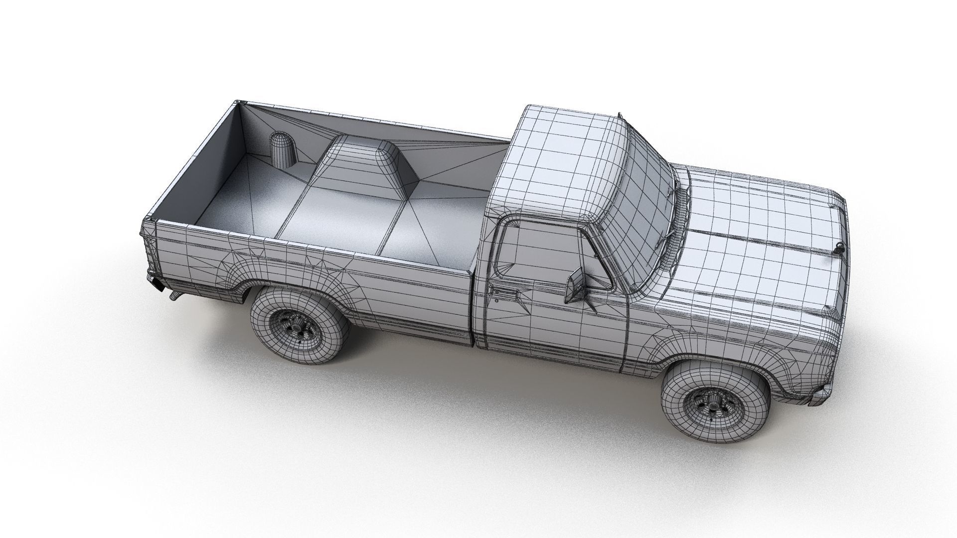 79 Dodge pickup truck Low-poly 3D model_12