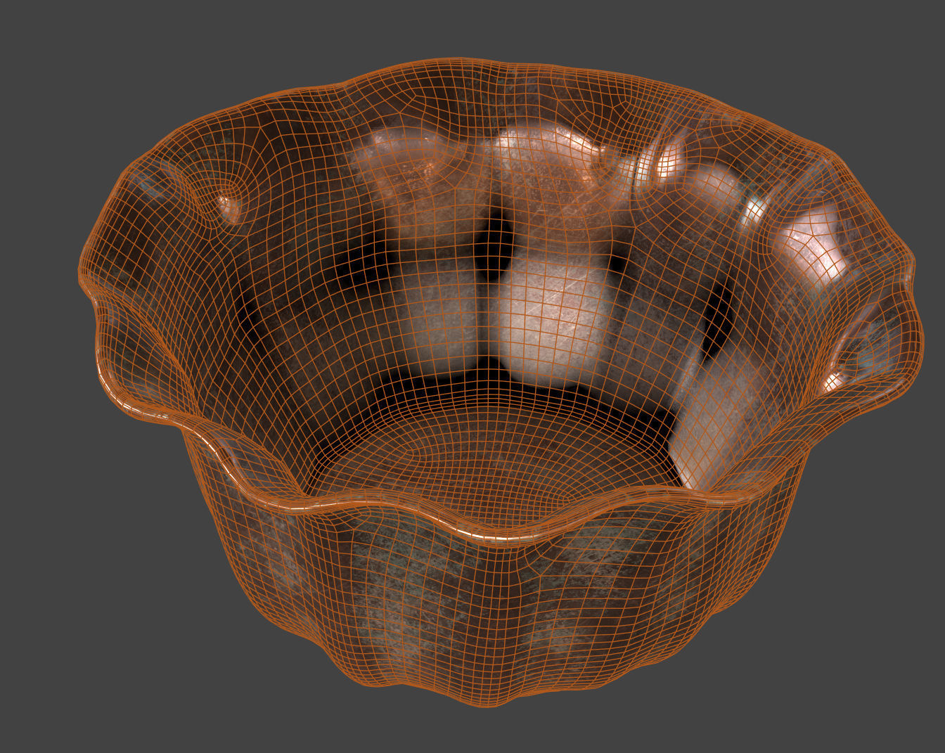 Copper Bowl 3D model_5