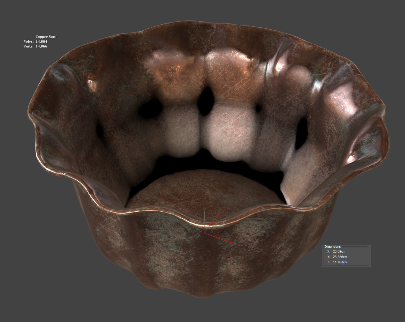 Copper Bowl 3D model_4