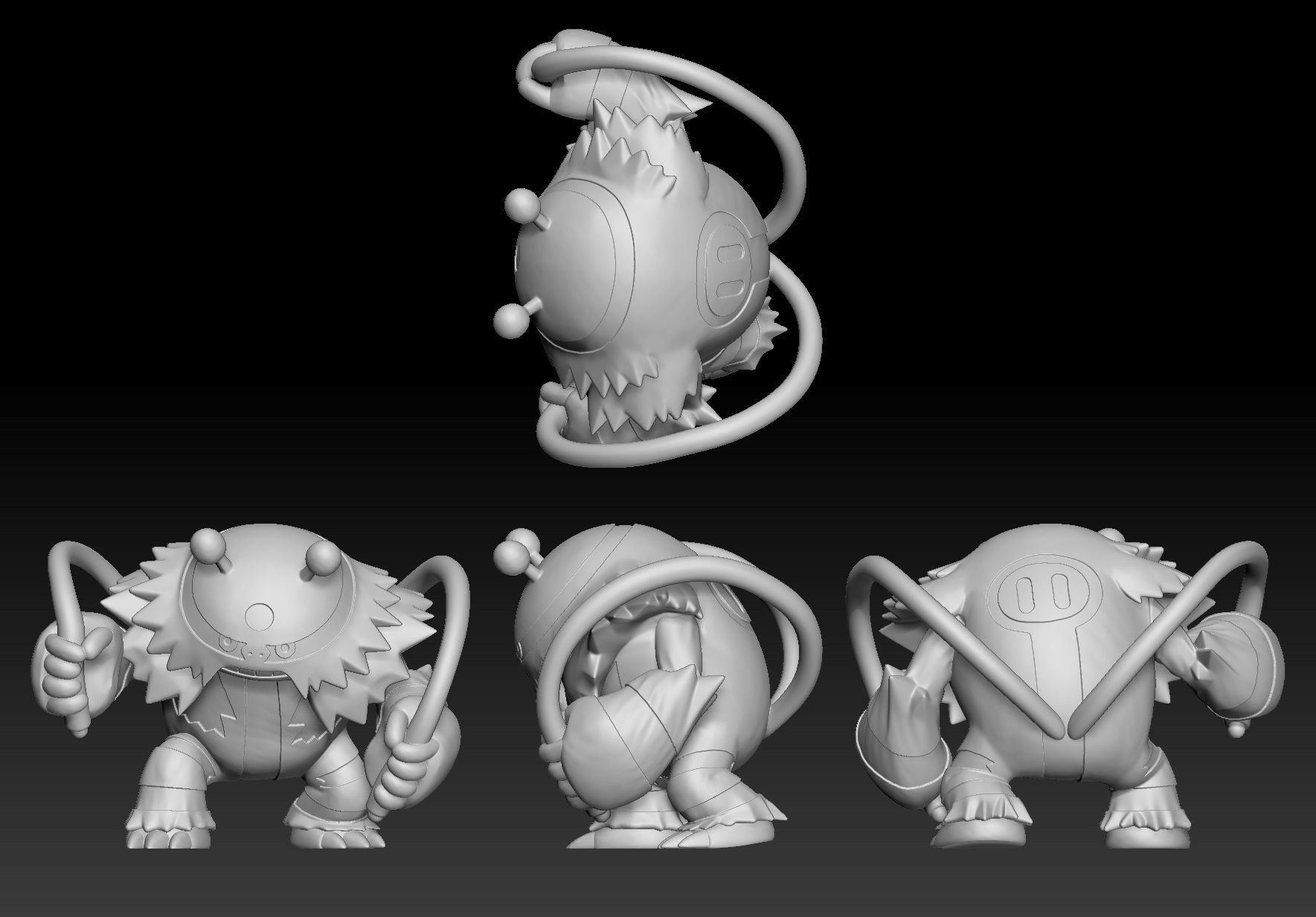 Pokemon Elekid Eletabuzz Electivire 3D print model_3