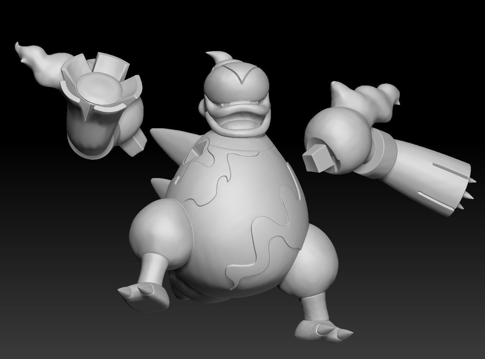 Pokemon Magby Magmar Magmortar 3D print model_5