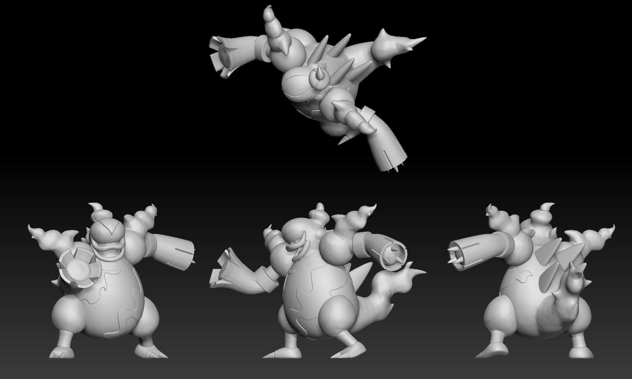 Pokemon Magby Magmar Magmortar 3D print model_3