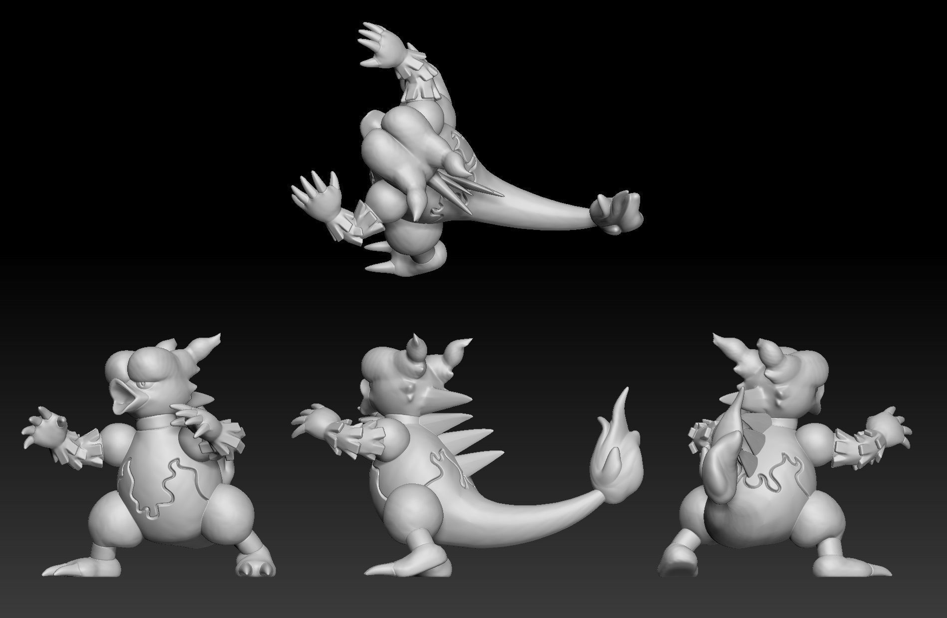 Pokemon Magby Magmar Magmortar 3D print model_2