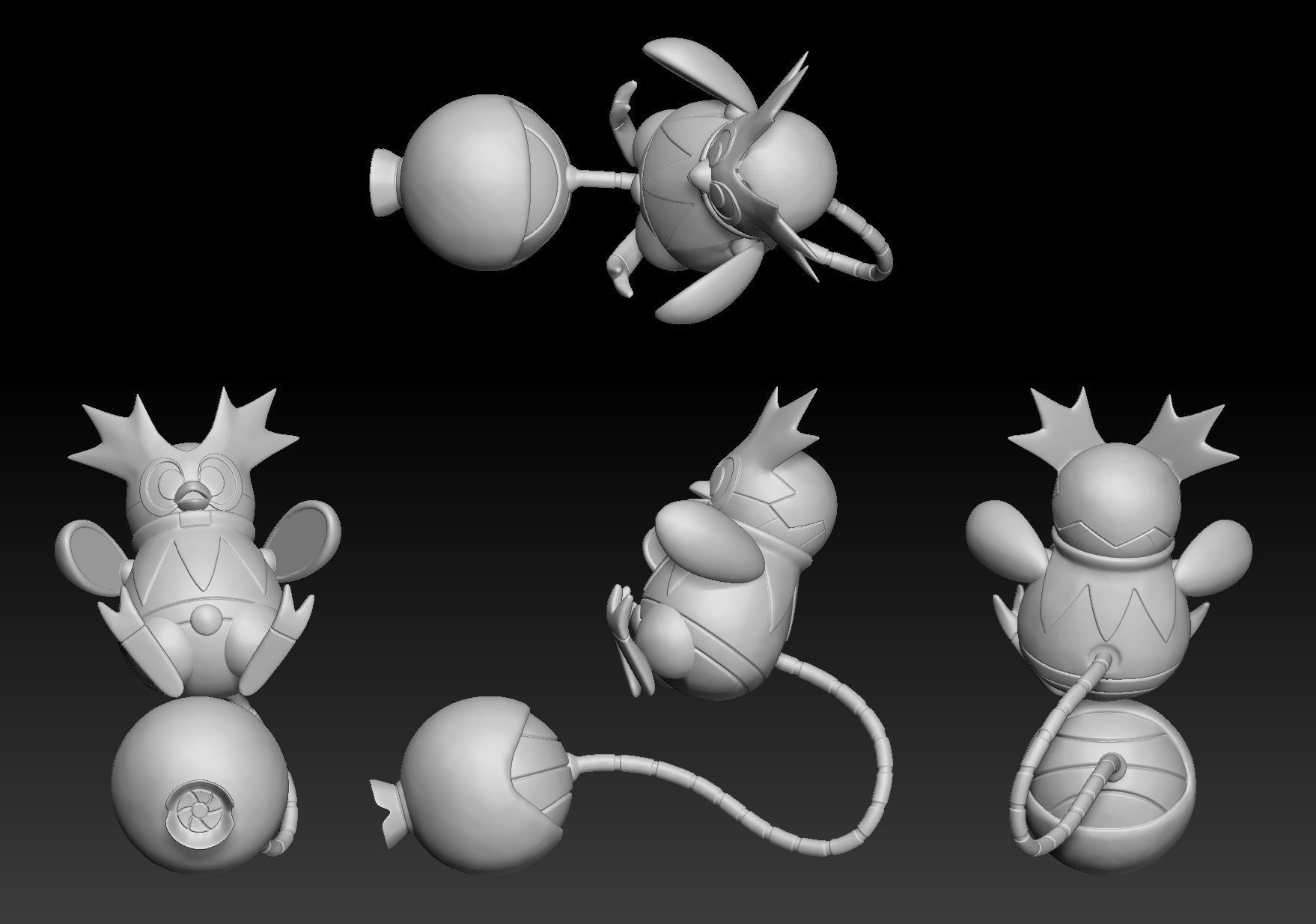 Pokemon Paradox Future Delibird Iron Bundle 3D print model_1