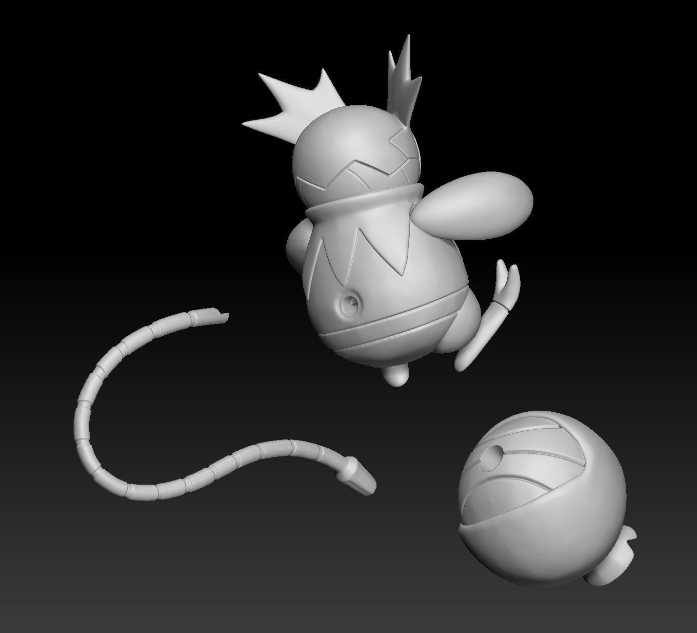 Pokemon Paradox Future Delibird Iron Bundle 3D print model_2