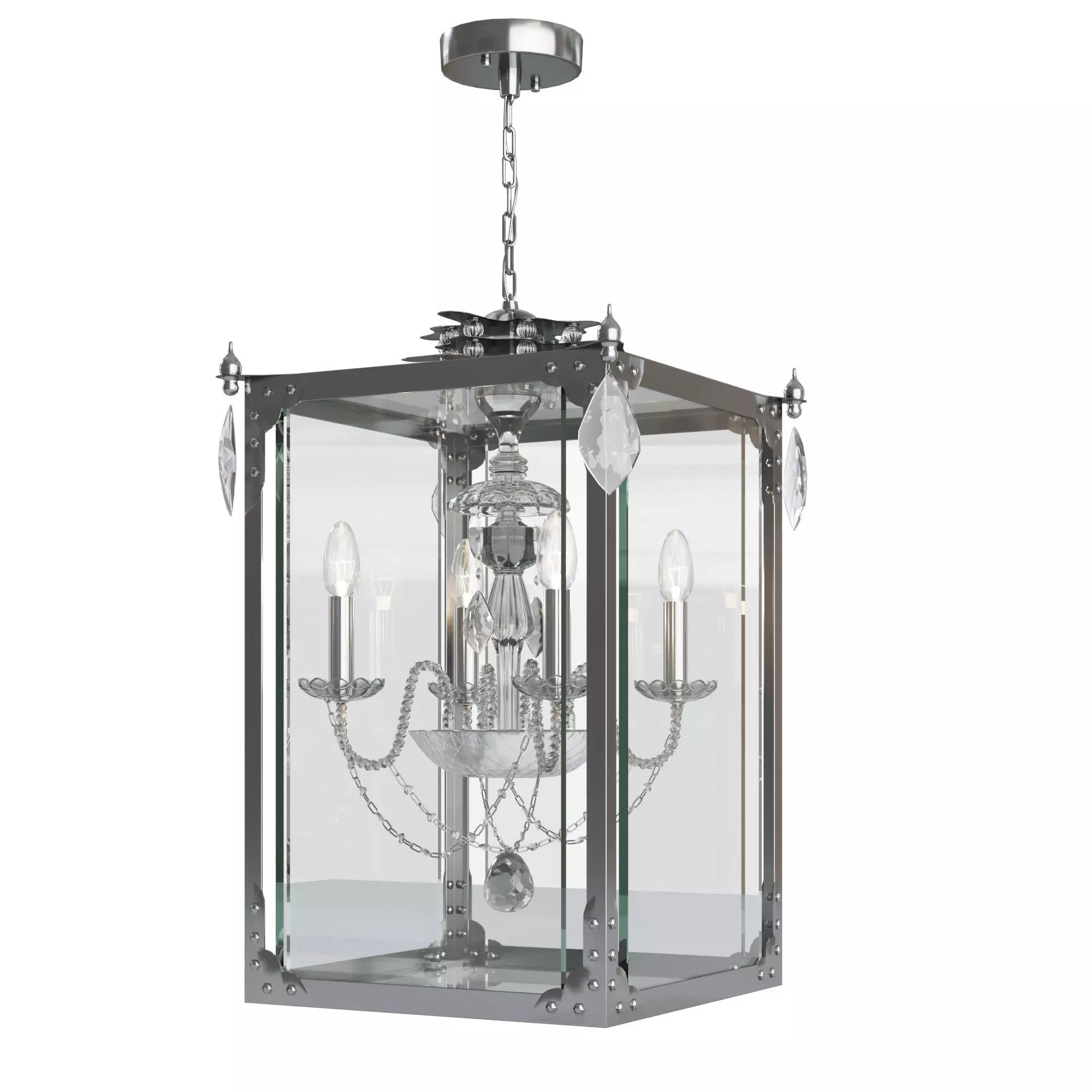 VANDERPUMP CHANDELIER NICKEL 3D model_0