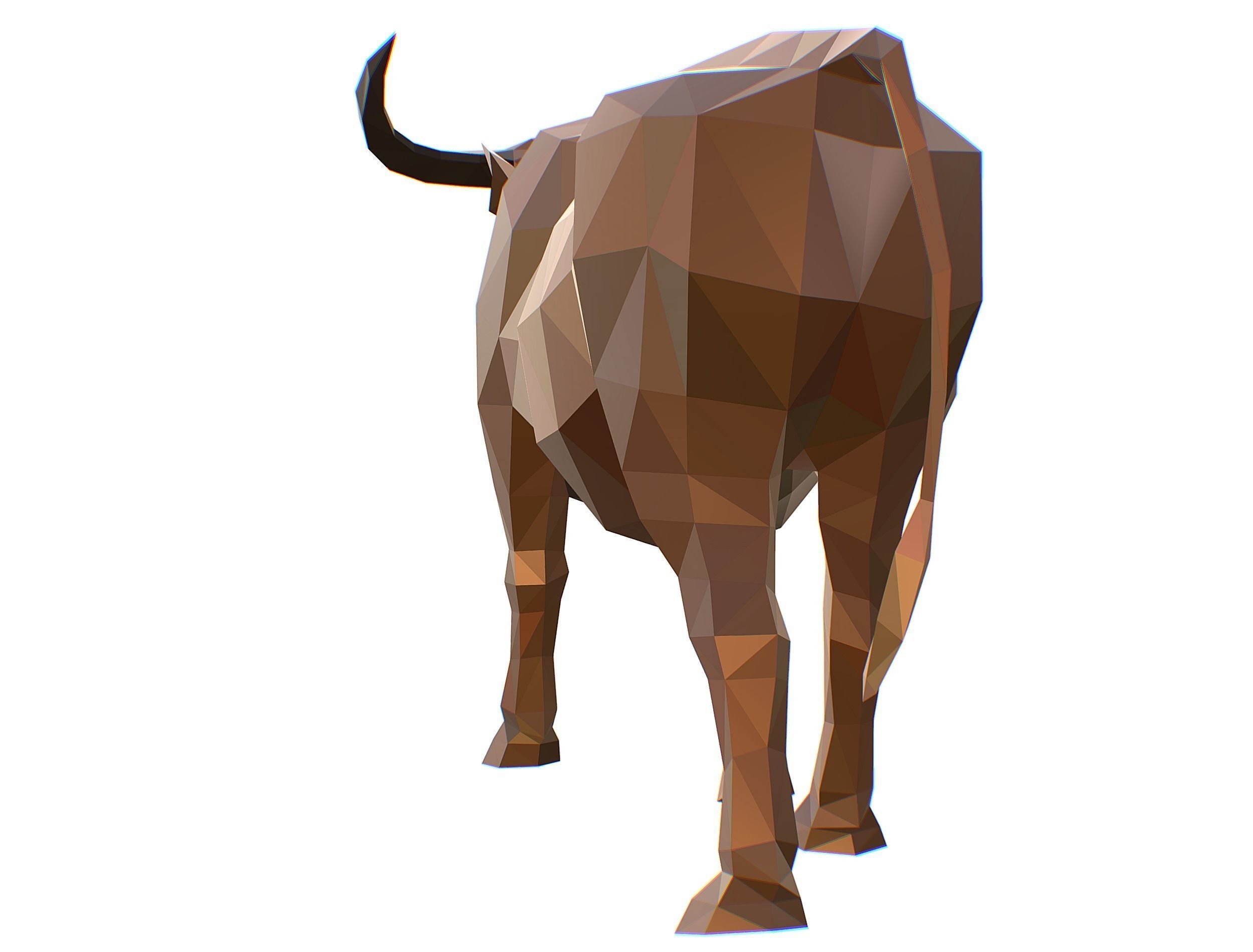 Animated Thai Bull Lowpoly Art Style Low-poly 3D model_29