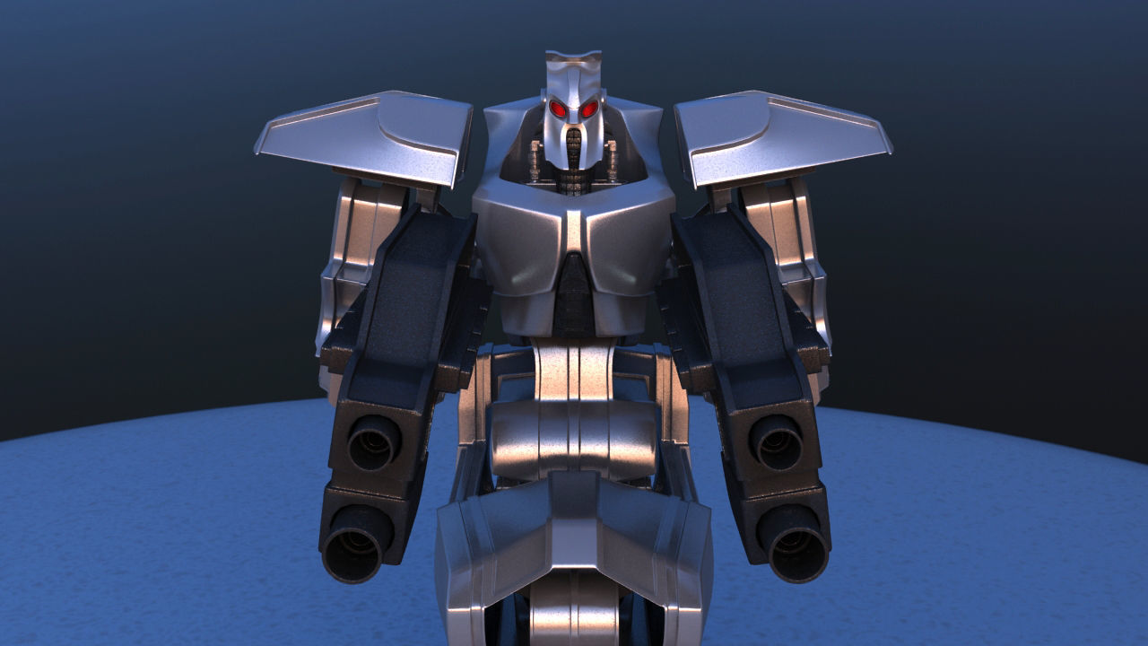 Track Drive Inline Skate Battle Robot 3D model_14