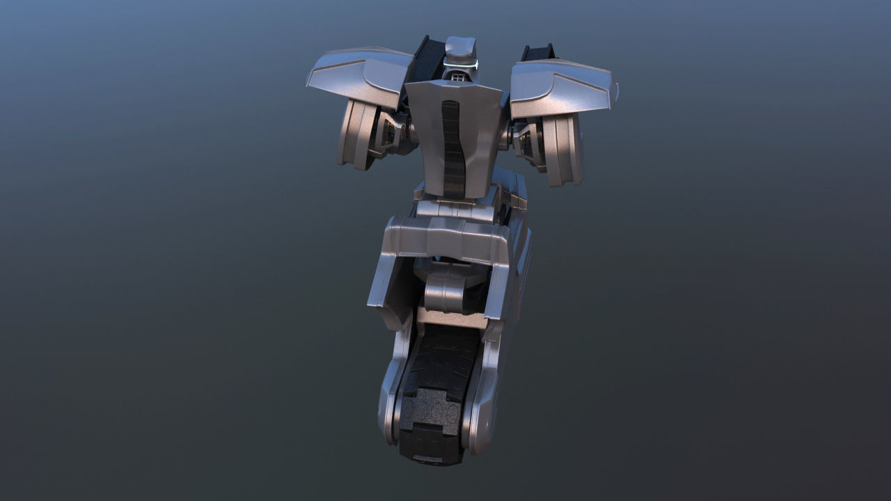 Track Drive Inline Skate Battle Robot 3D model_21