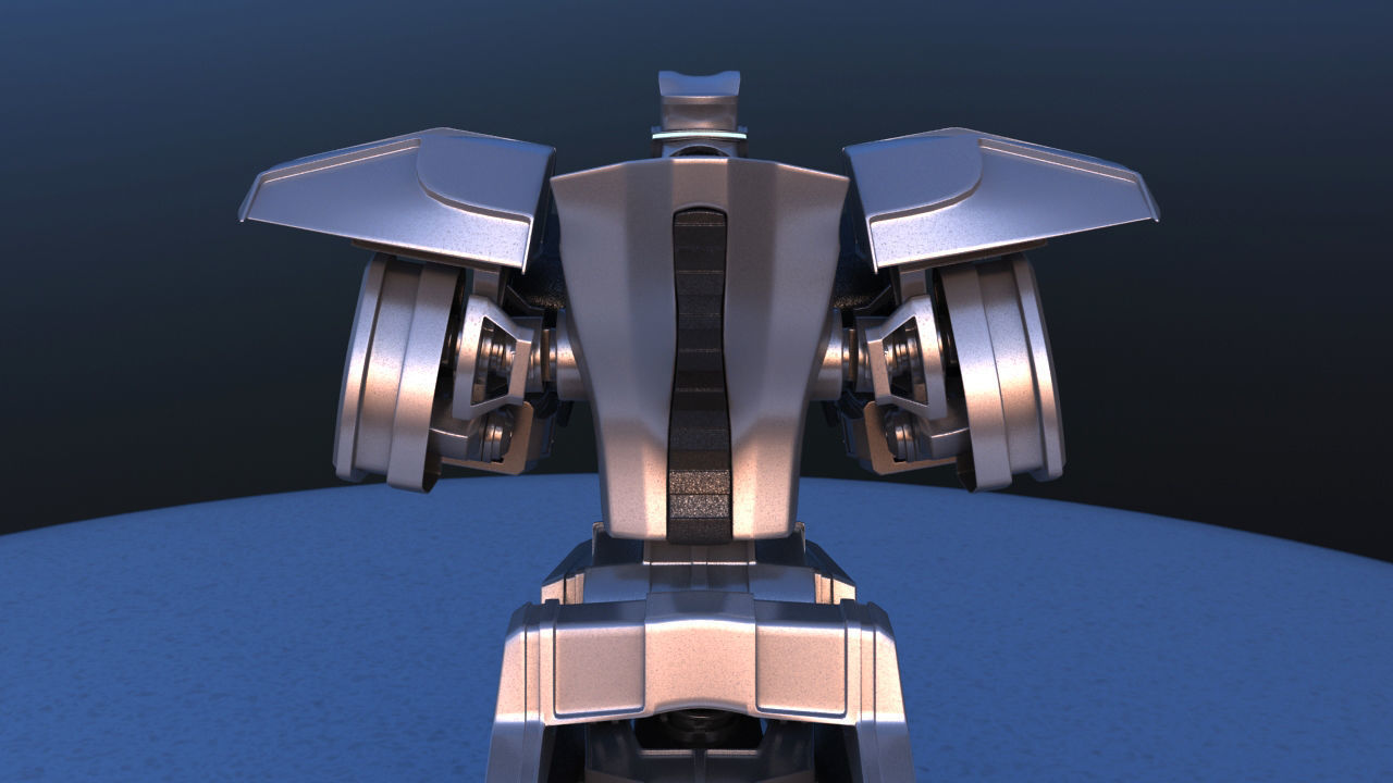 Track Drive Inline Skate Battle Robot 3D model_15