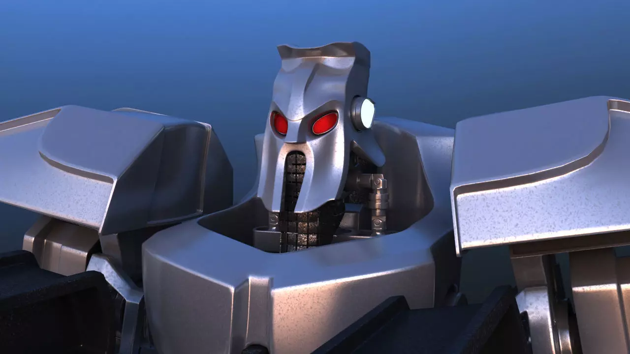 Track Drive Inline Skate Battle Robot 3D model_0