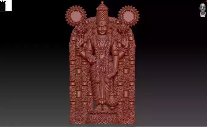 LORD VISHNU PENDENT 3D print model