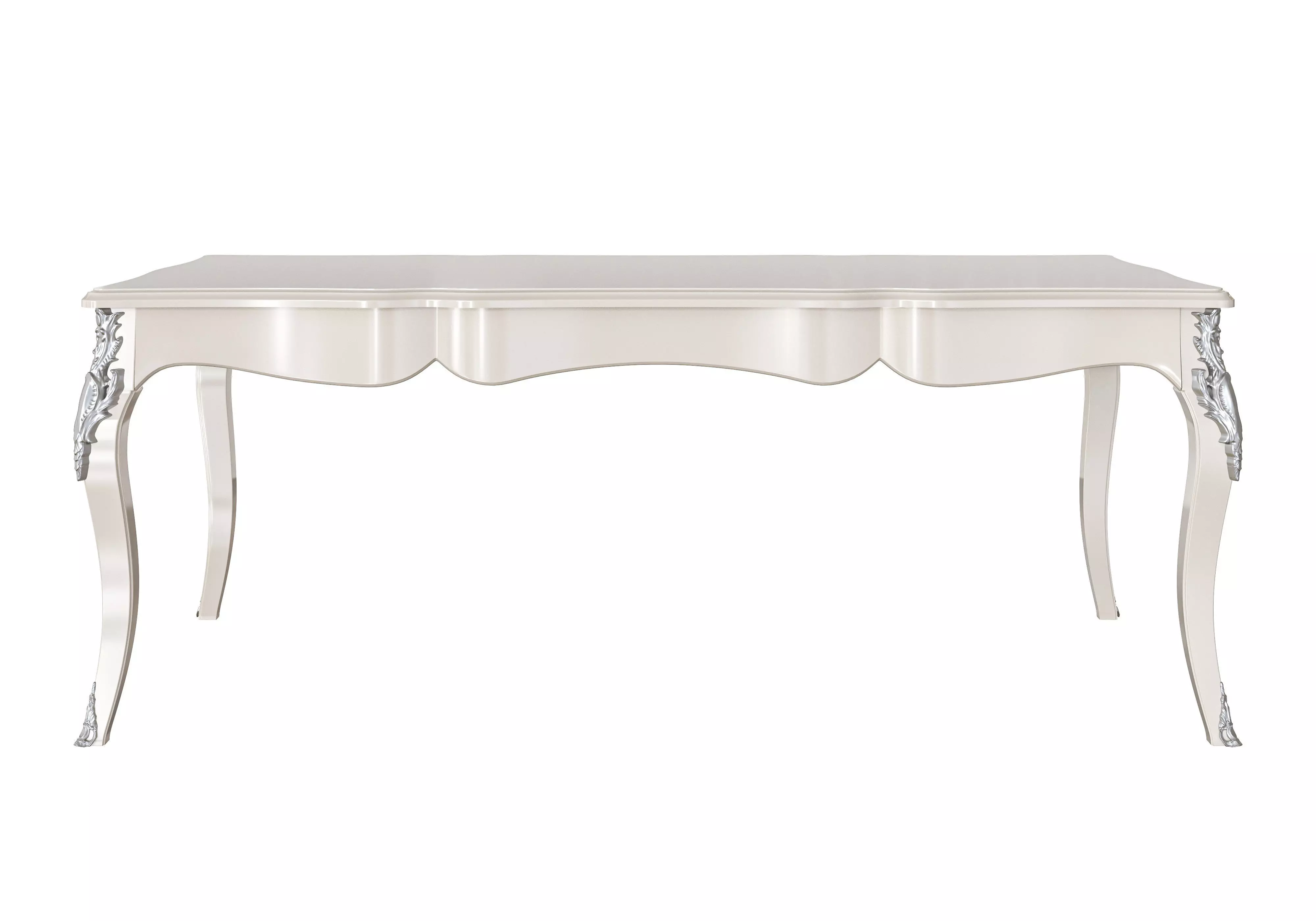 Silver white table by MODENESE 3D model_0