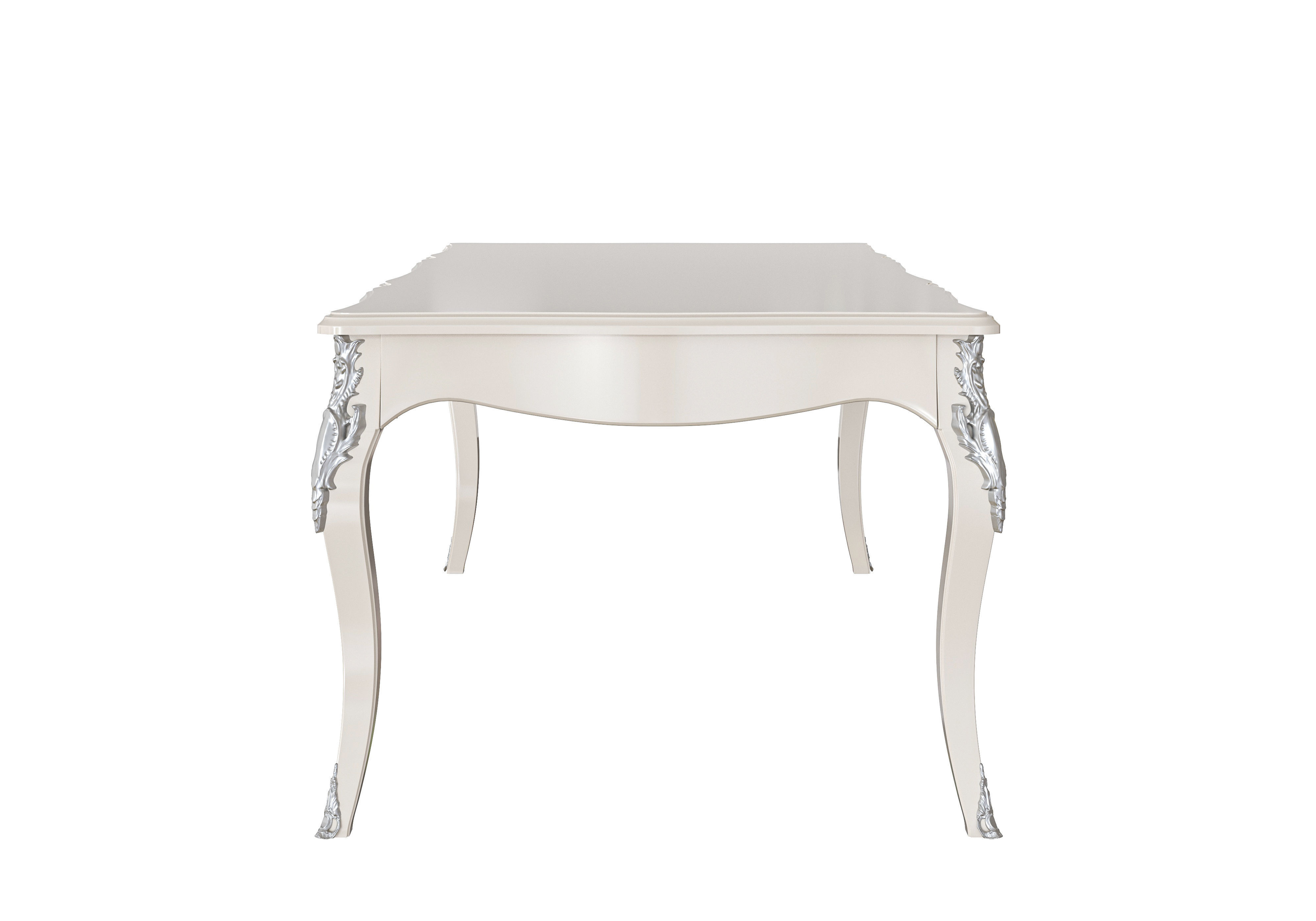 Silver white table by MODENESE 3D model_2
