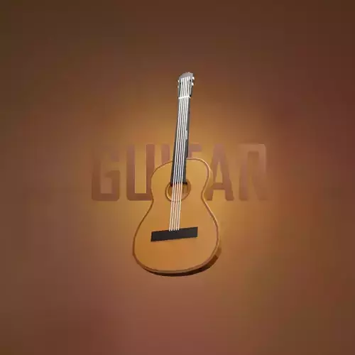 Guitar low poly