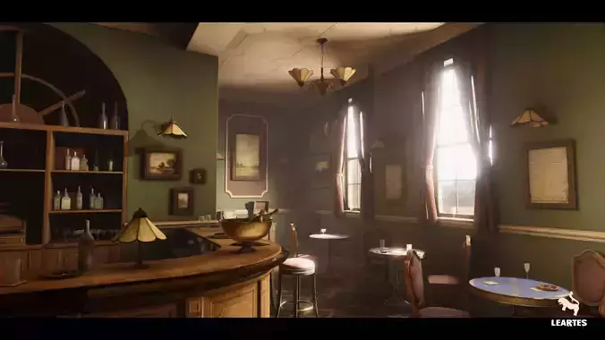 VintageBar Interior Environment