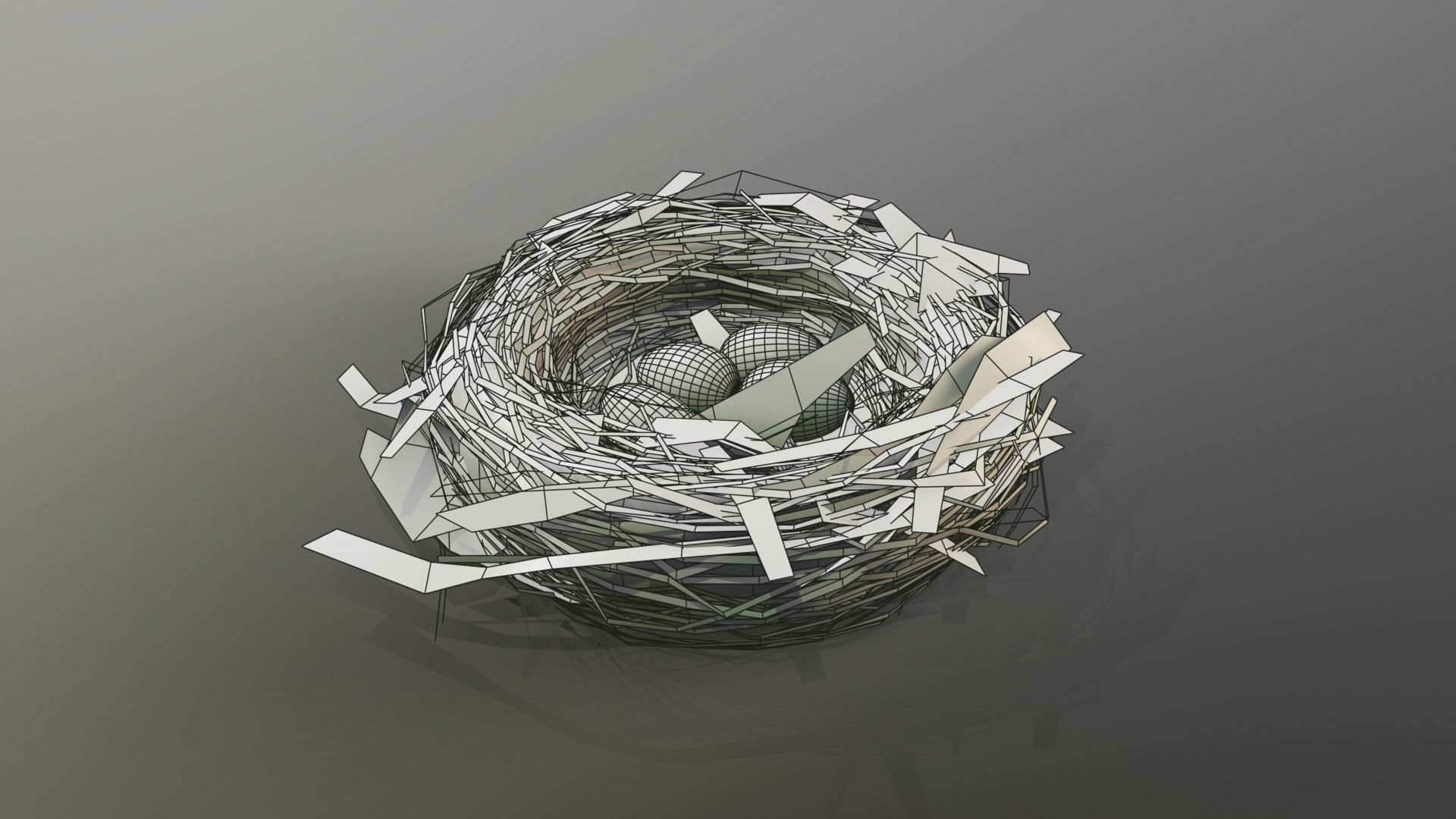 Bird Nest 3D model_1