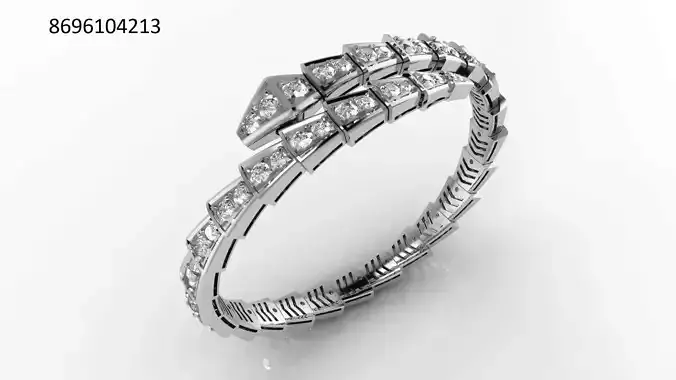 Bulgari diamond snake bracelet 3D print model