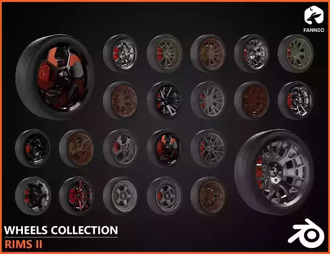RIMS II - Wheels Collection - Blender and FBX