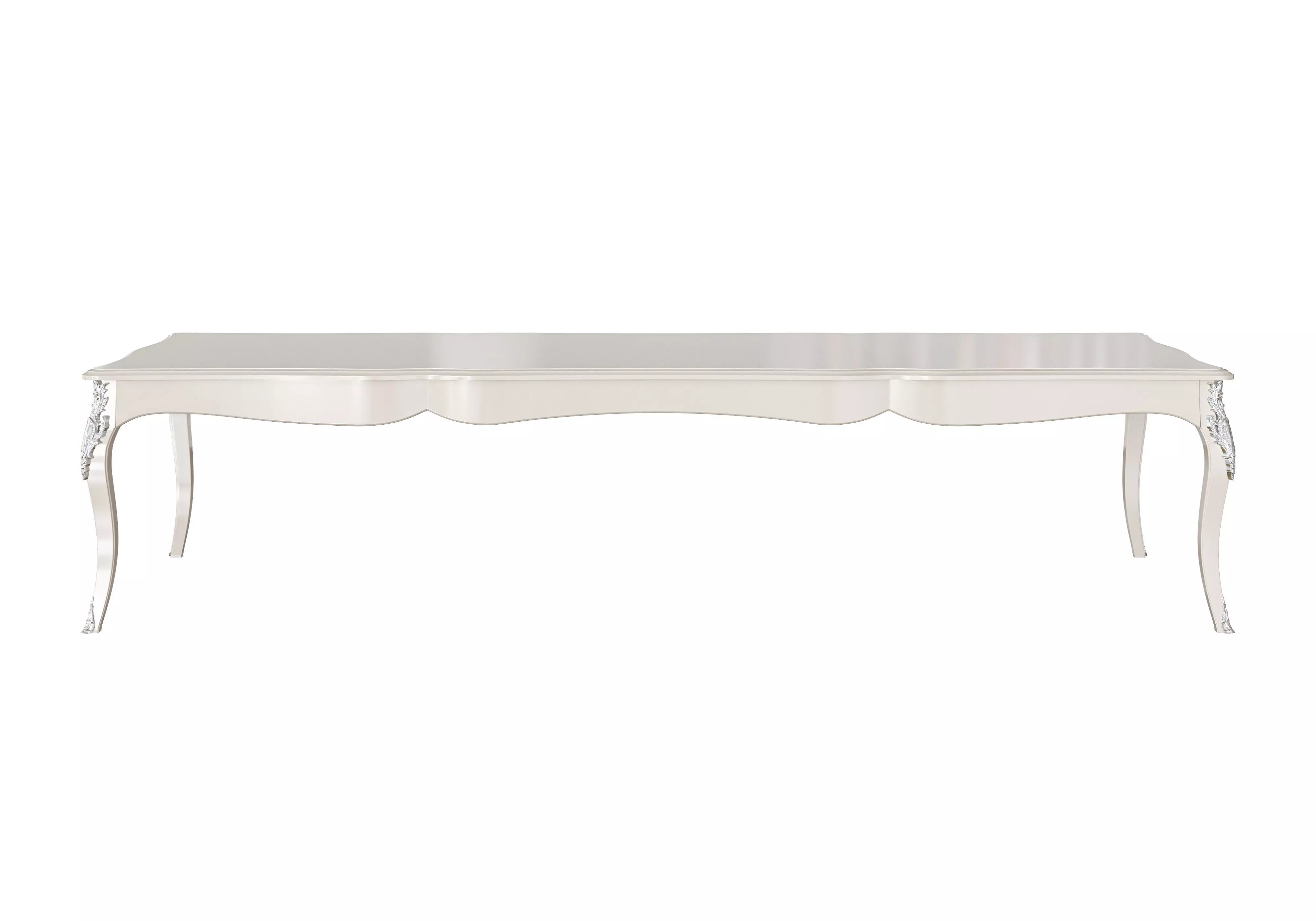 Extended white lacquered table by MODENESE 3D model