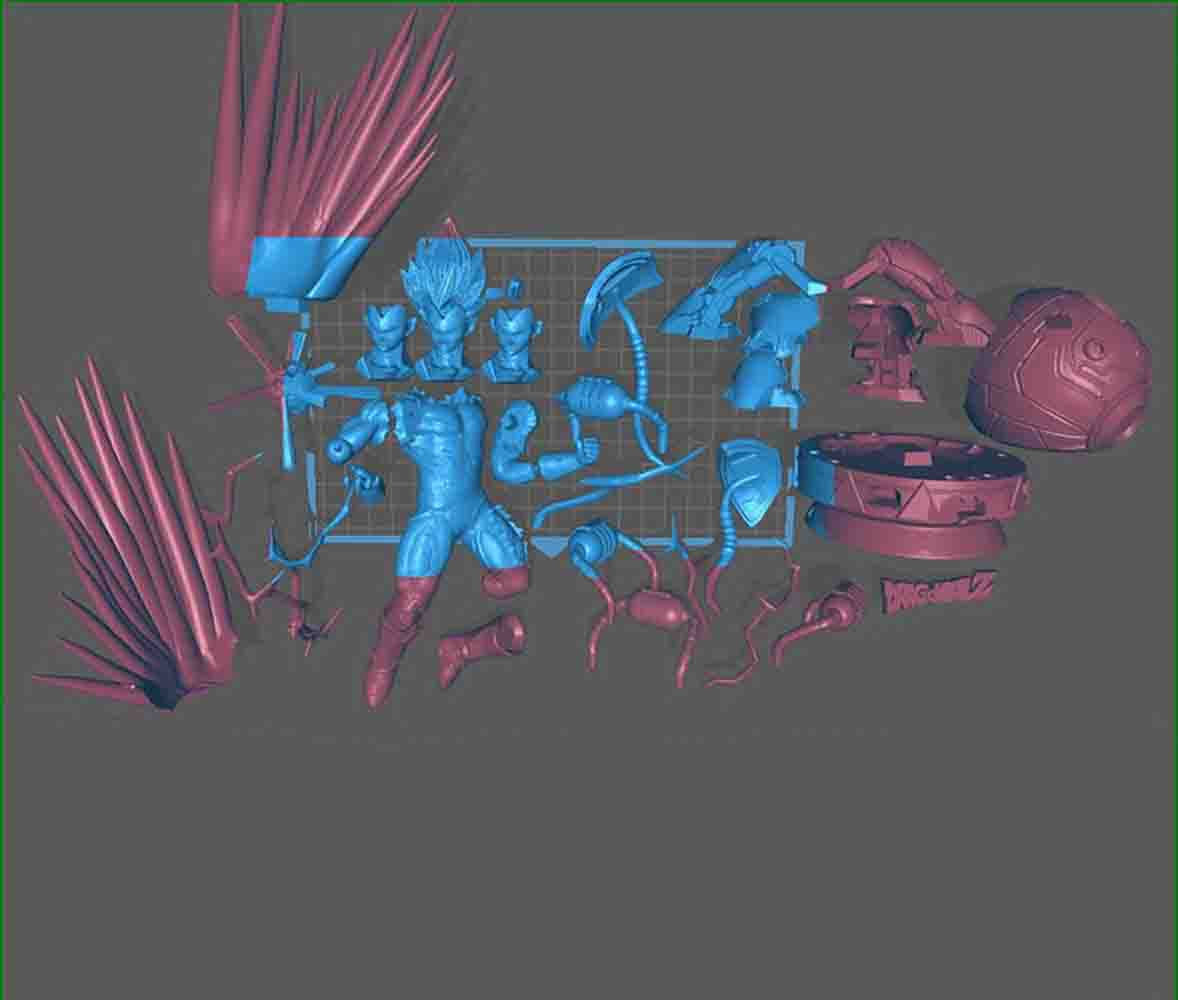 SSJ Vegeta on Capsule Dragon Ball 3D Model Ready to Print 3D print model_11