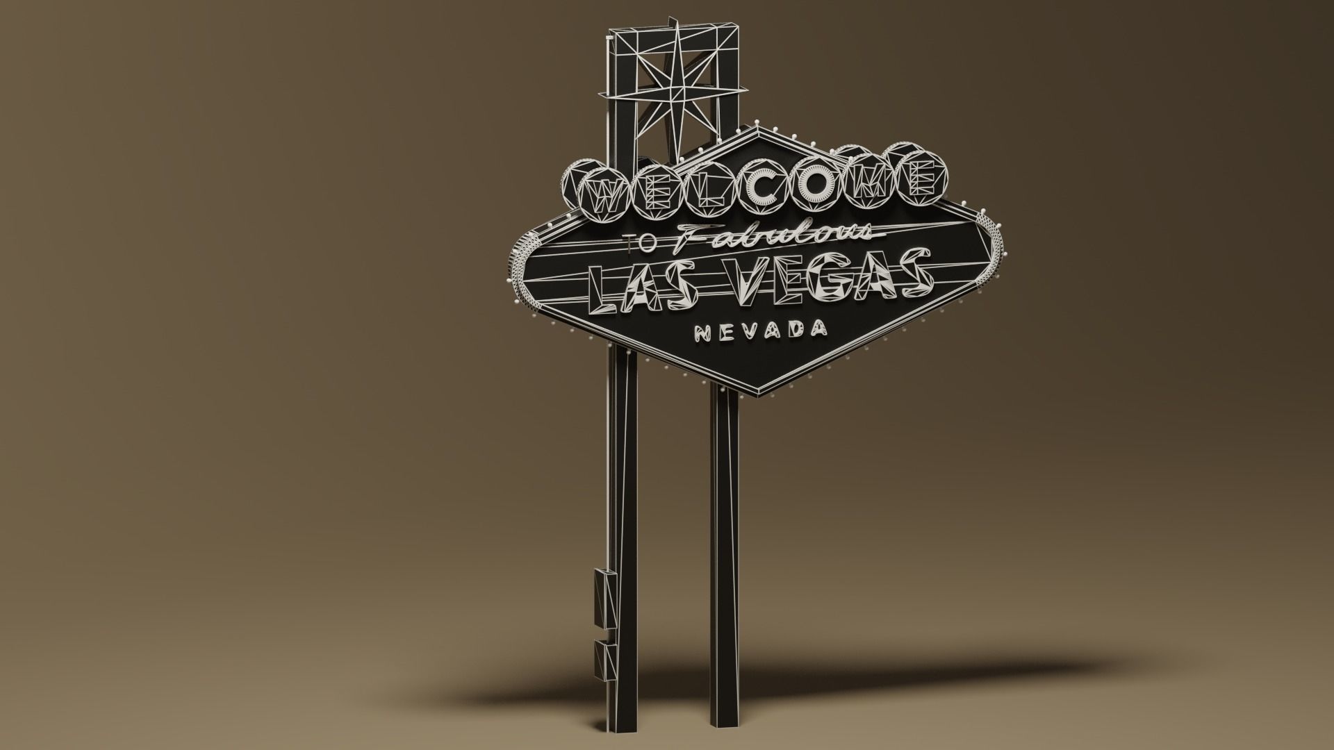 Welcome to Fabulous Las Vegas Sign 3D model_7