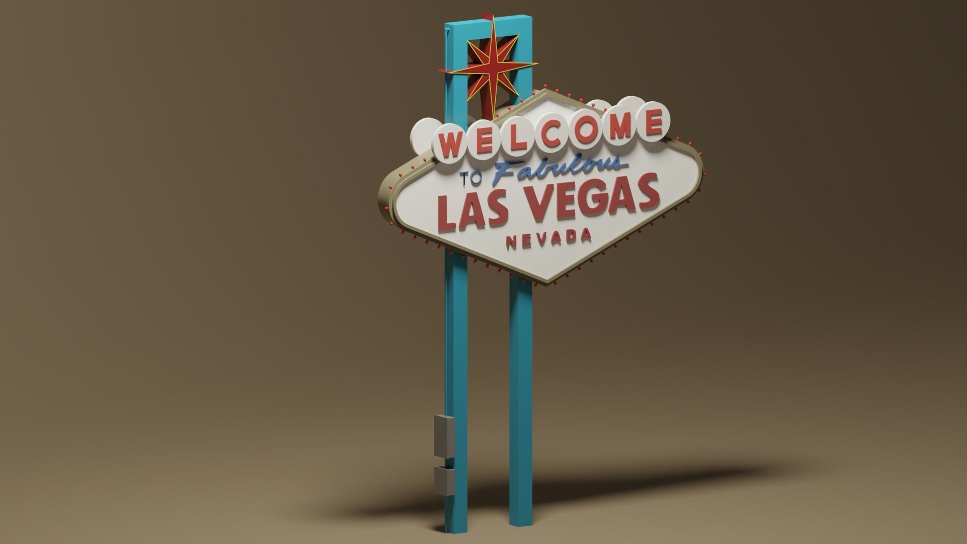 Welcome to Fabulous Las Vegas Sign 3D model_2