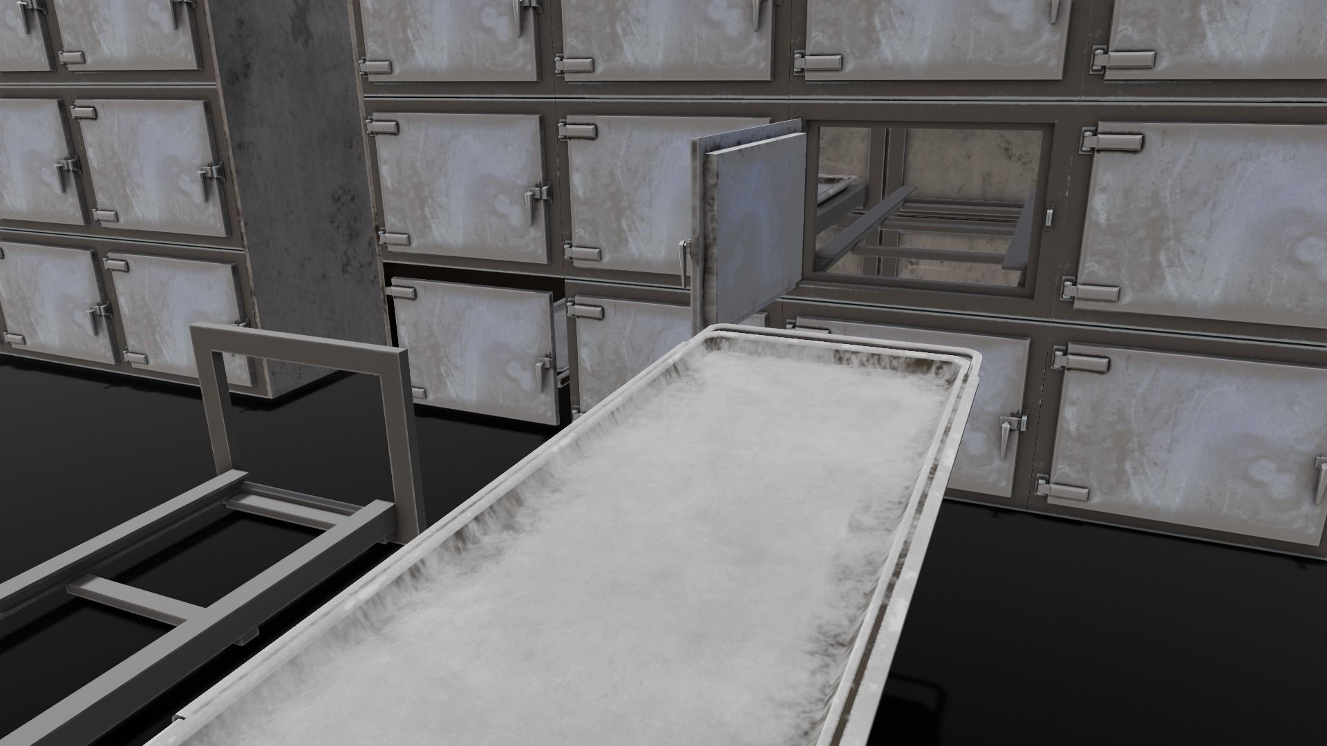 Mortuary Storage Racks 3D Model Low-poly 3D model_7