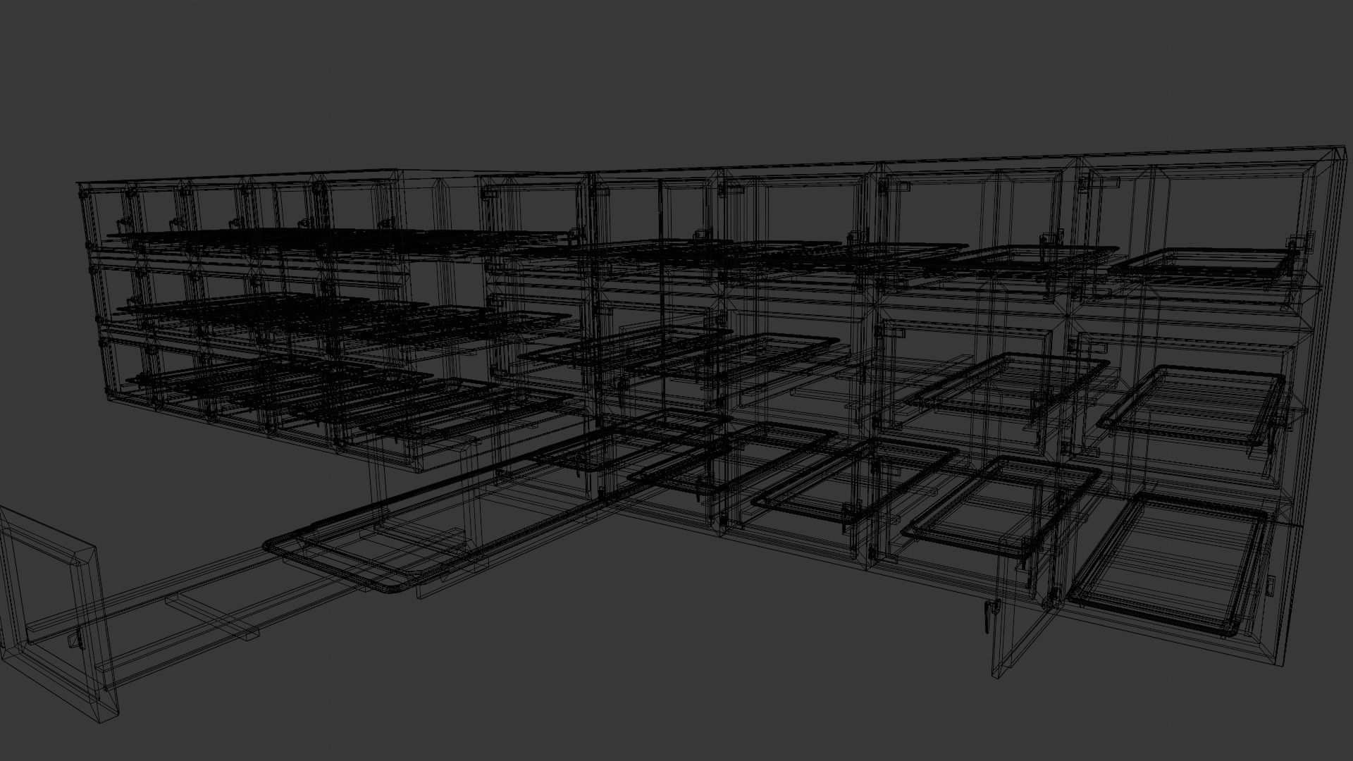Mortuary Storage Racks 3D Model Low-poly 3D model_9