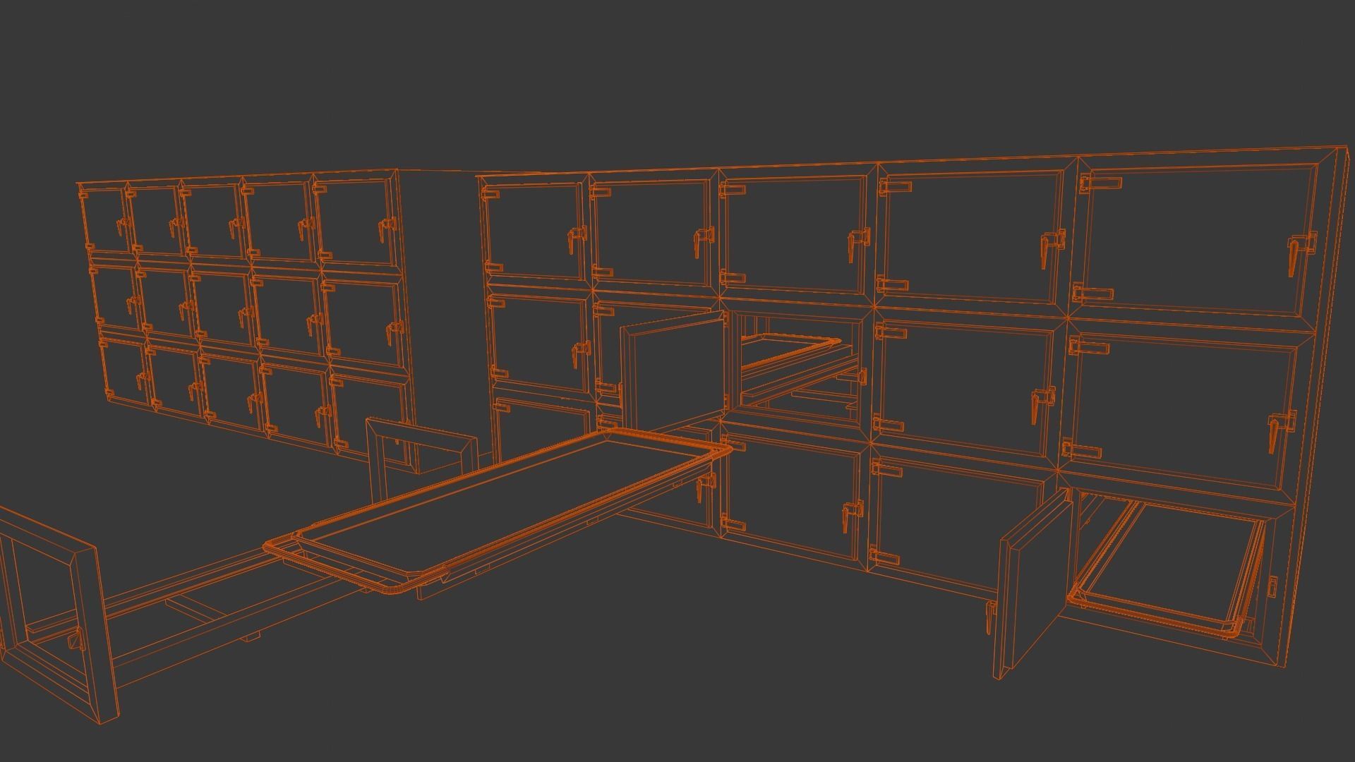 Mortuary Storage Racks 3D Model Low-poly 3D model_15