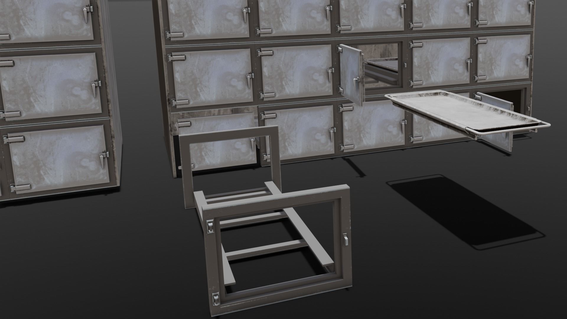 Mortuary Storage Racks 3D Model Low-poly 3D model_18