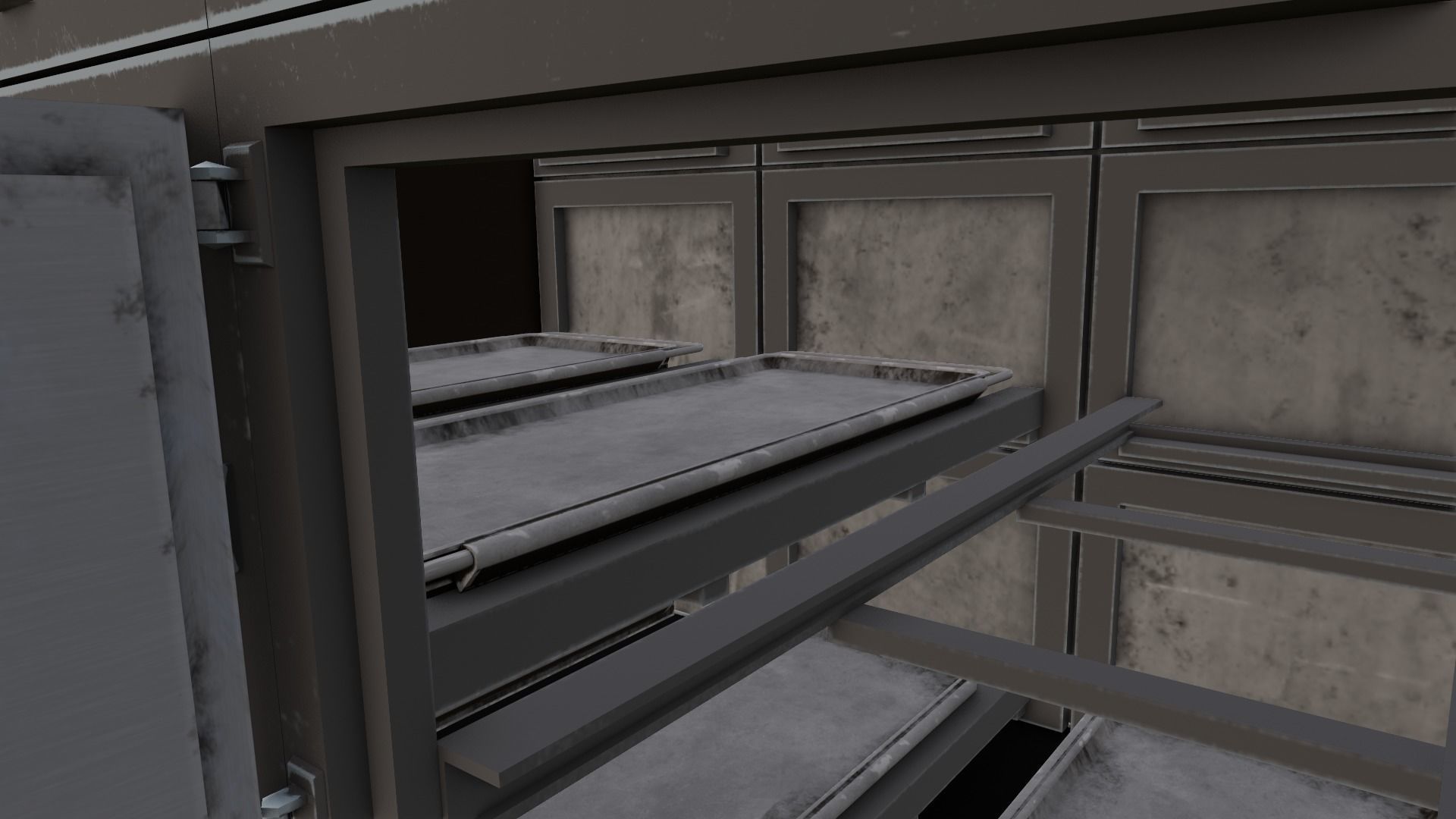 Mortuary Storage Racks 3D Model Low-poly 3D model_12