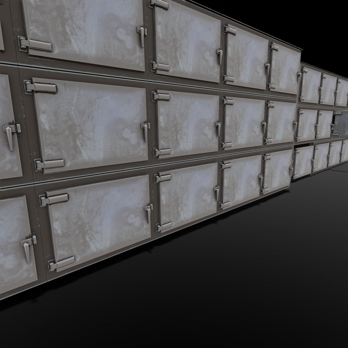 Mortuary Storage Racks 3D Model Low-poly 3D model_5