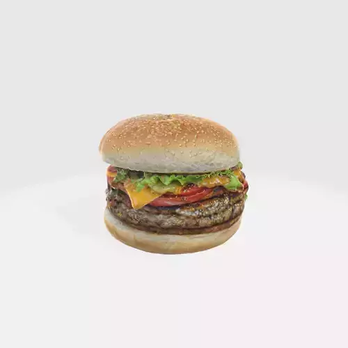 A cheeseburger 3D model