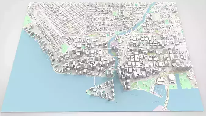 Cityscape Miami Florida USA 3D model
