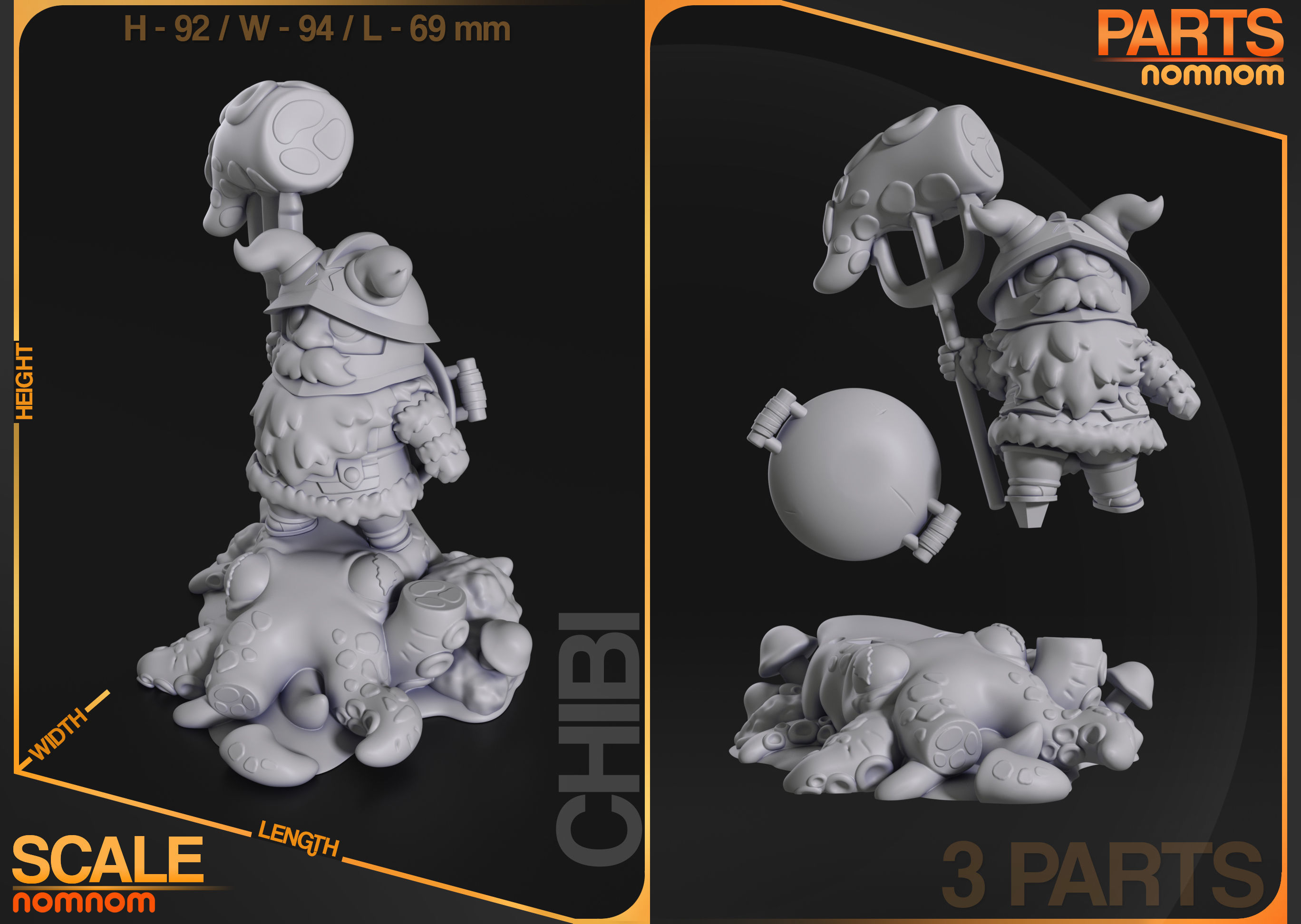 Chibi Senshi - Dungeon Meshi 3D print model_1