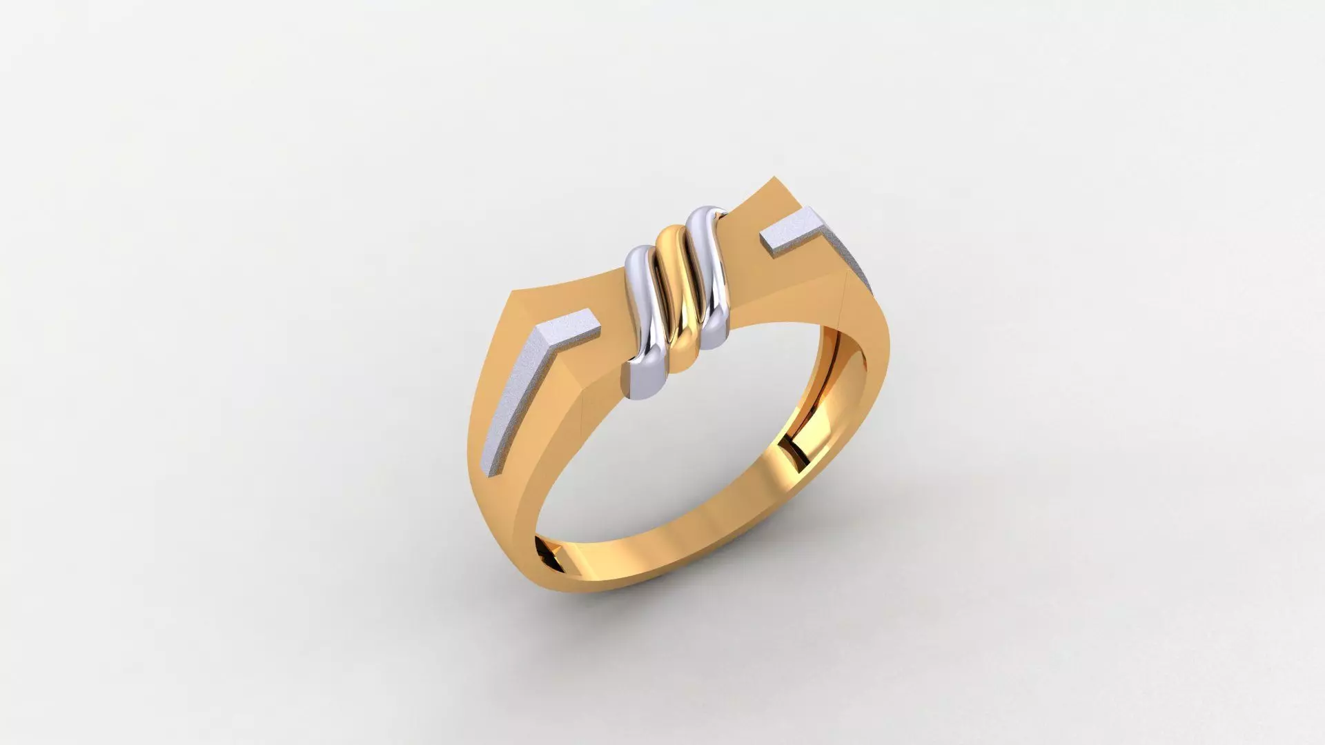 Bold Horizon Band Ring 3D print model