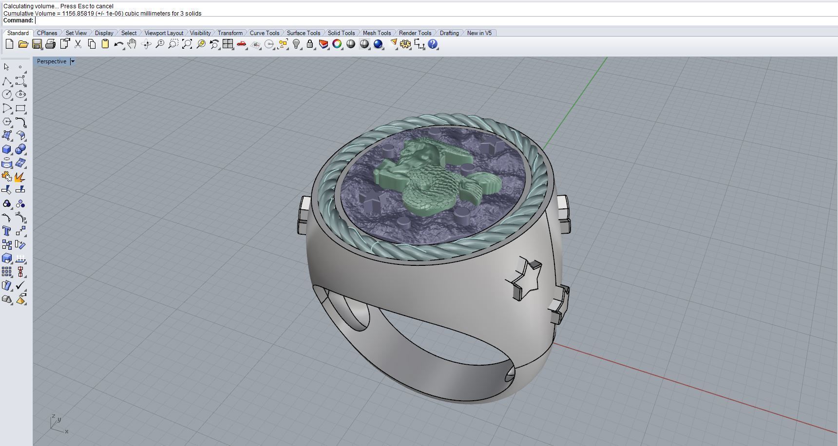 Zodiac Ring Capricorn 3D print model_11