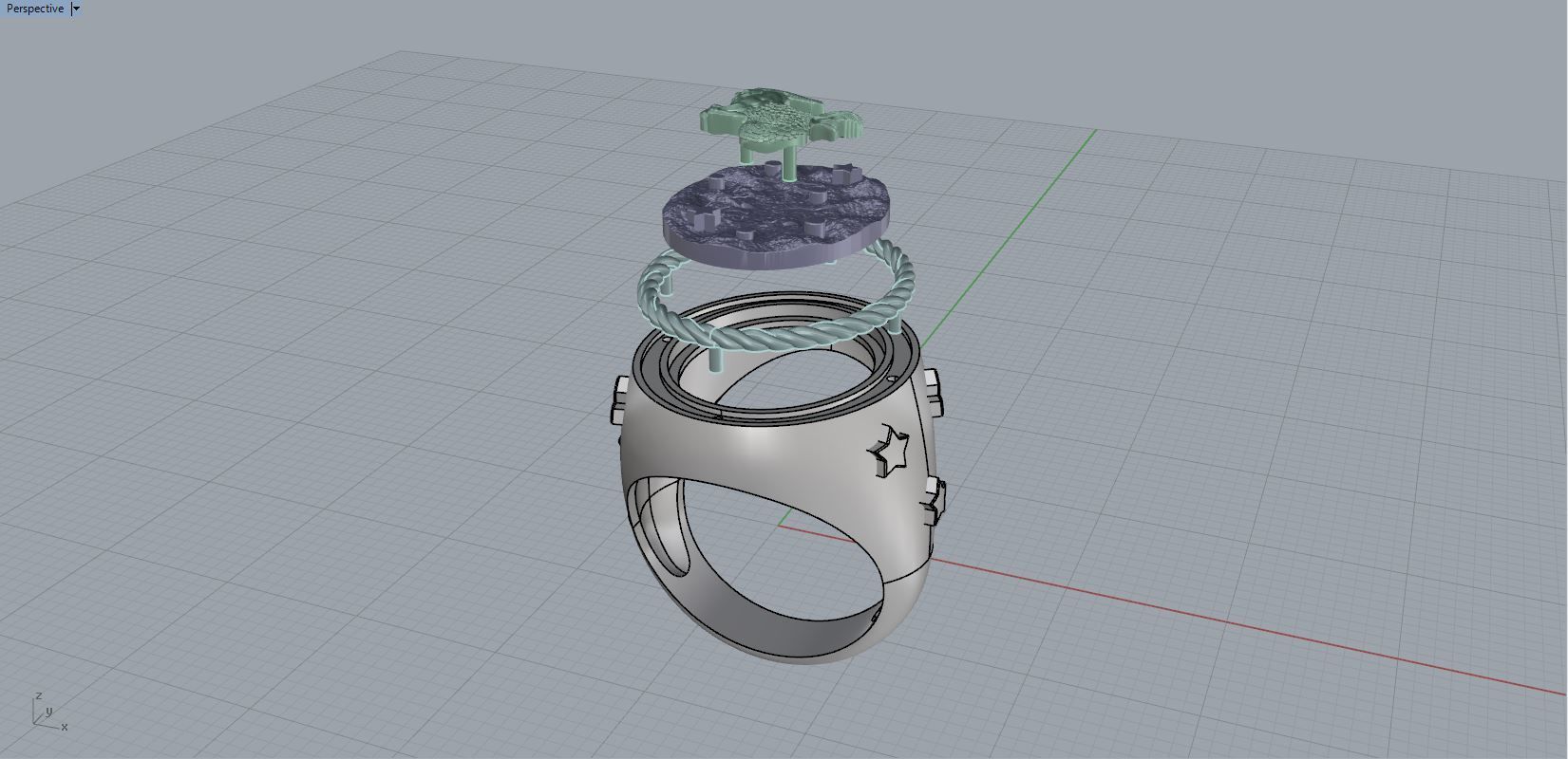 Zodiac Ring Capricorn 3D print model_7