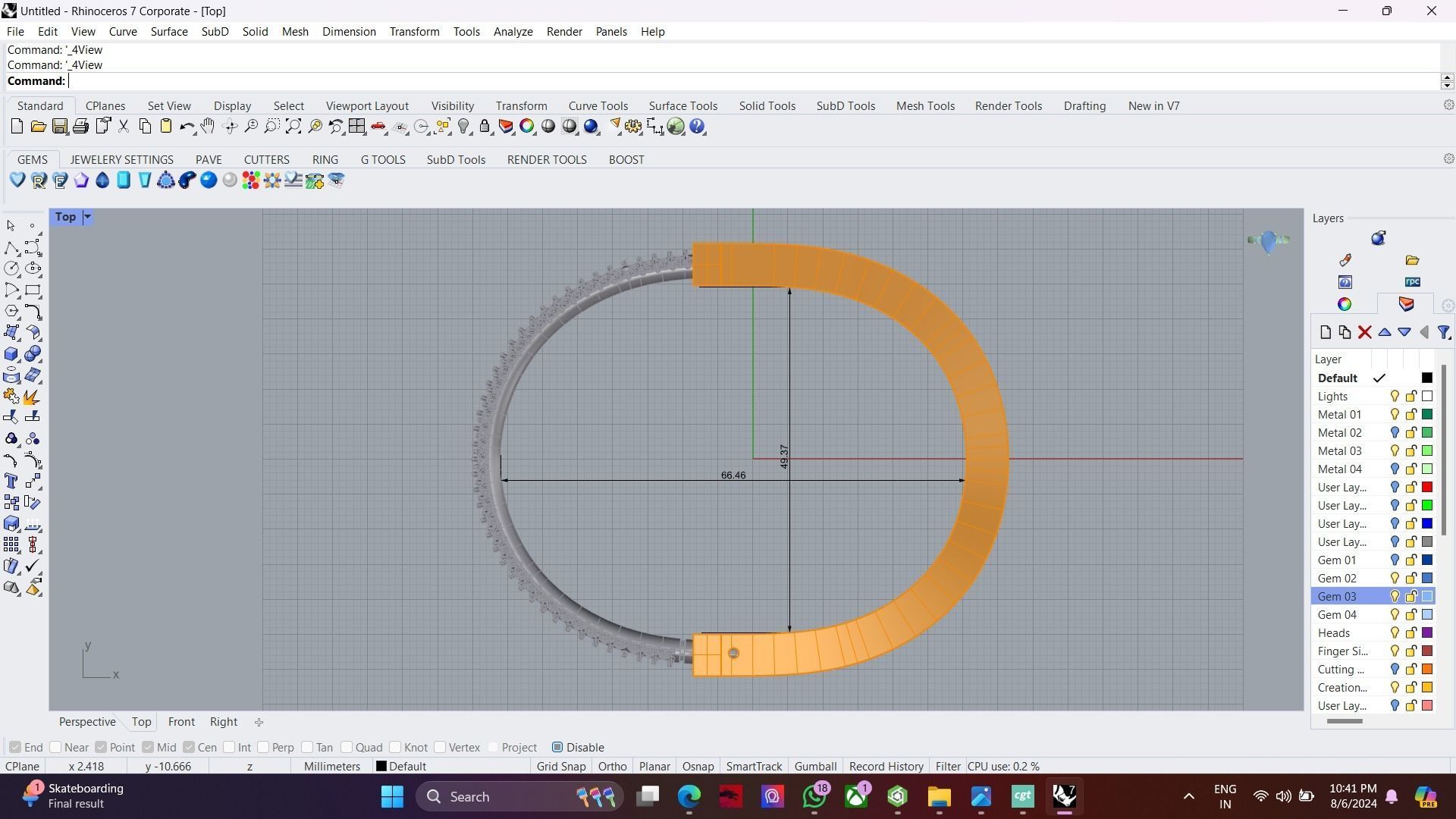 Tiffany Full stone lock bracelet 3dm file and stl file 3D print model_8