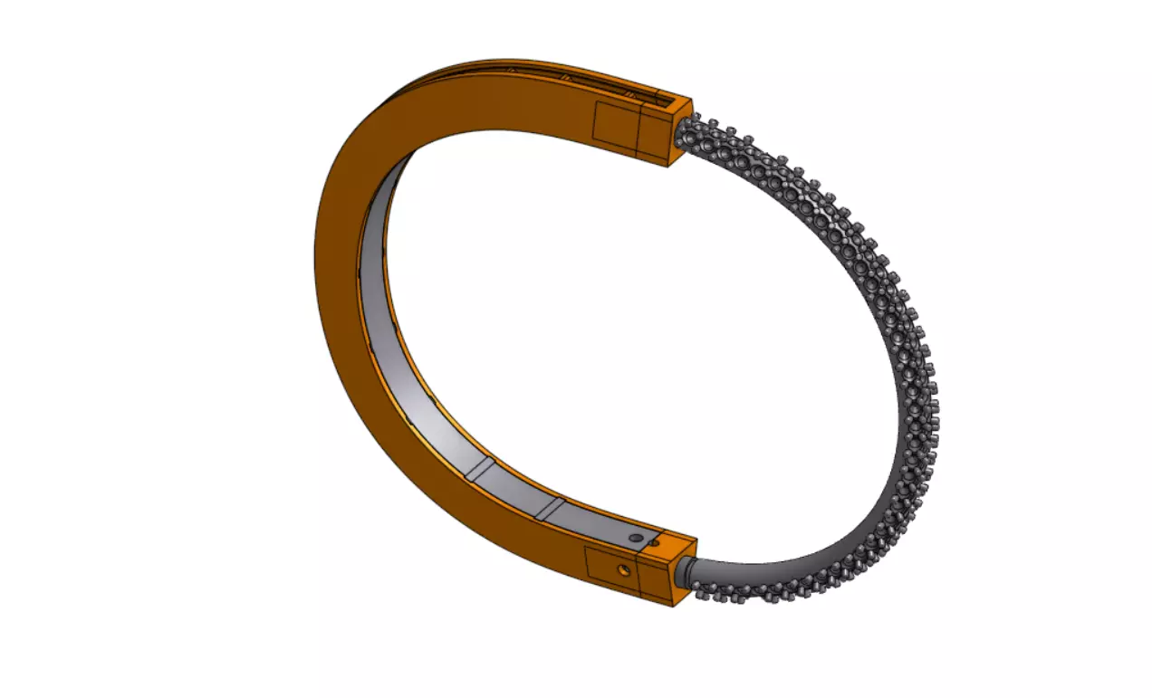 Tiffany Full stone lock bracelet 3dm file and stl file 3D print model_0