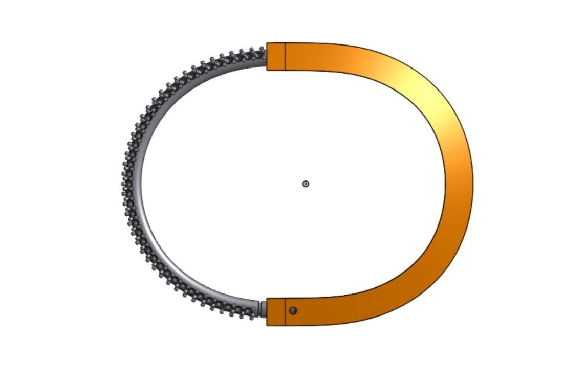 Tiffany Full stone lock bracelet 3dm file and stl file 3D print model_4