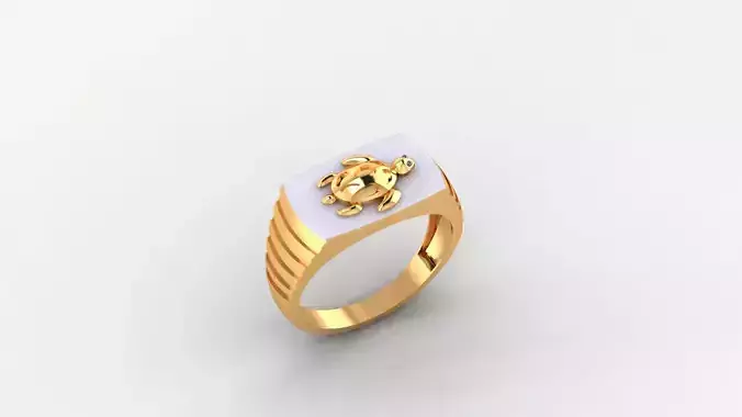 Turtle Ring 3D print model